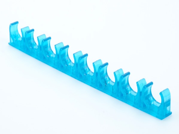 PVC紅藍透明天花連排管夾 PVC紅藍透明天花連排管夾