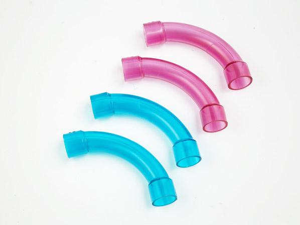 pvc90度上墻彎(新) 材通透明線管上墻彎